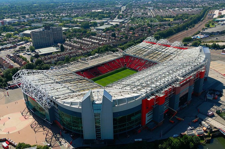 Old Trafford Stadium Drone Shot