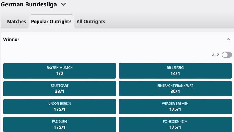 Bundesliga odds