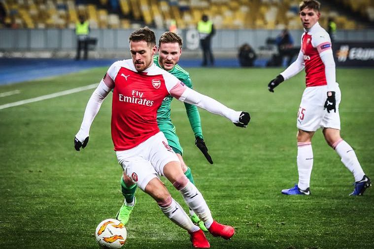 Arsenal players in action