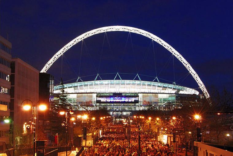 Wembley at night