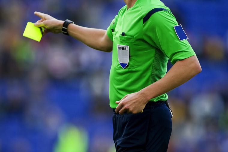 Yellow card booking