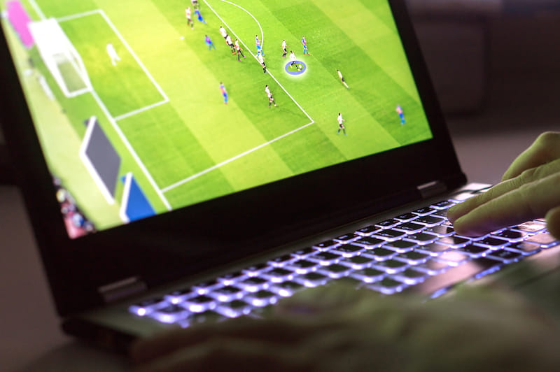 Football game on computer