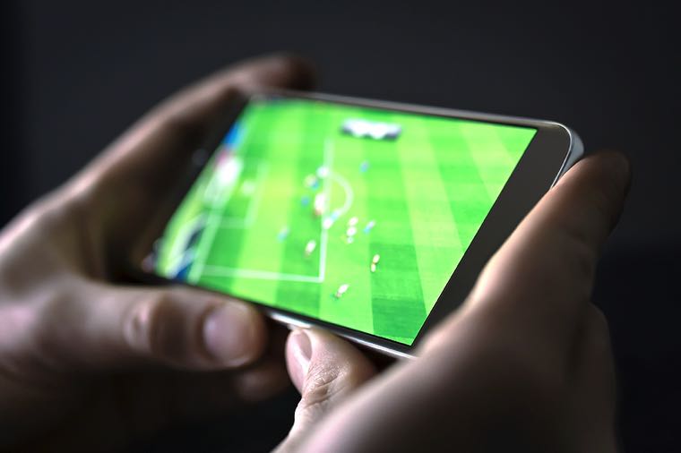 Watching football on smart phone