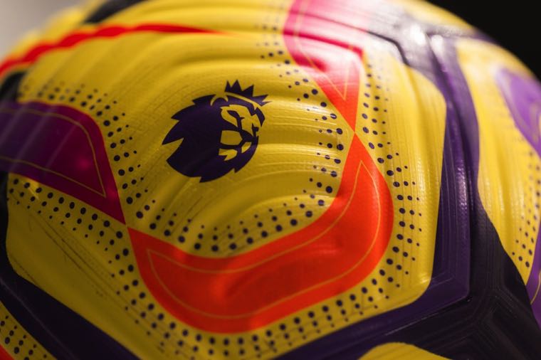 Premier League logo on football